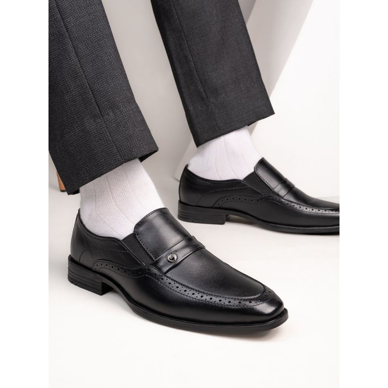 Alberto Torresi Genuine Leather Black Slip On Formal Moccasins (UK 7)