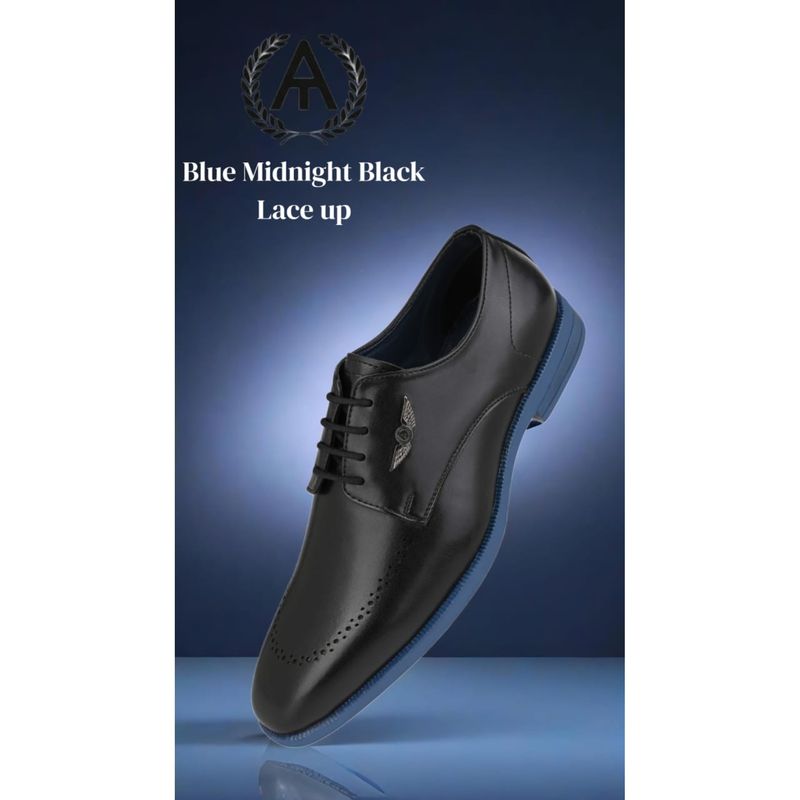 Alberto Torresi Hungary Series 607 Branded Sole Black Formal Derbies (UK 6)