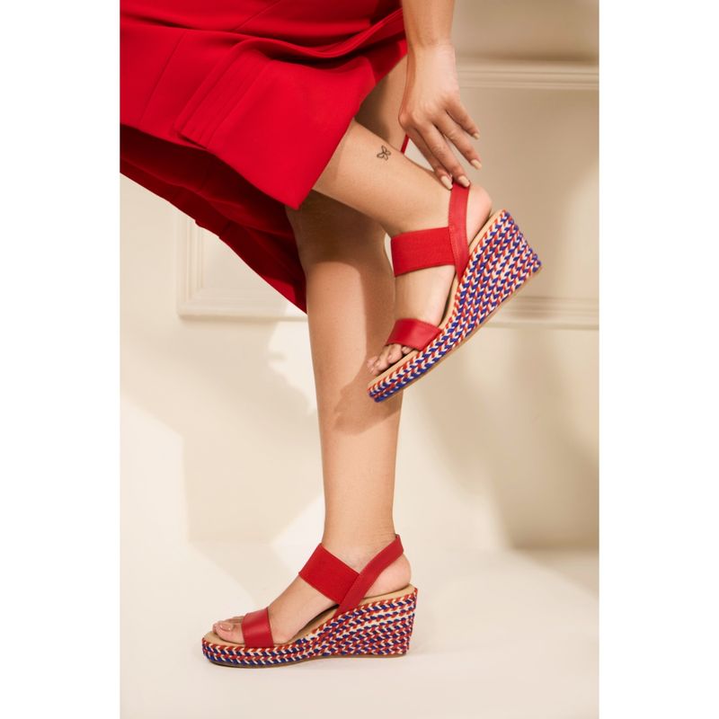Heel Your Sole Ginny Red Espadrille Wedges (EURO 36)