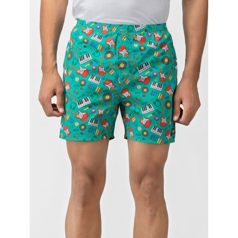 Whats Down Musical Boxers - Green (S)