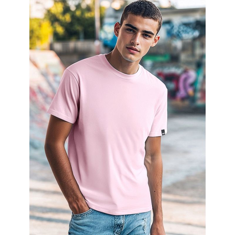 Bewakoof Men's Pink T-shirt (M)