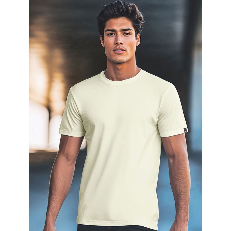 Bewakoof Men's Off White T-shirt (M)