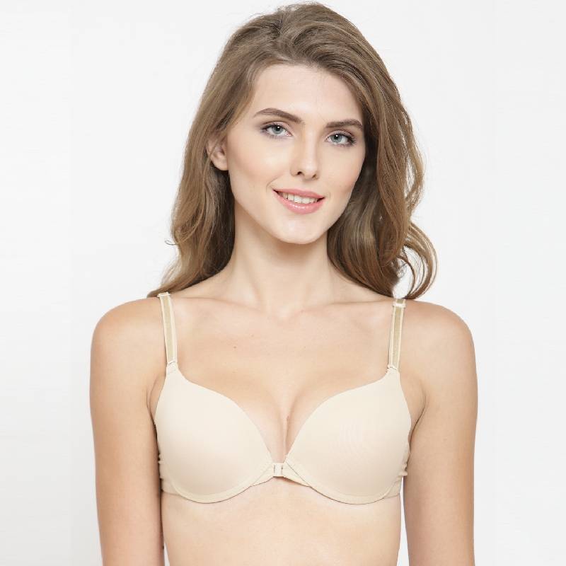 PrettyCat Front Closure Pushup Bra - Nude (30B)