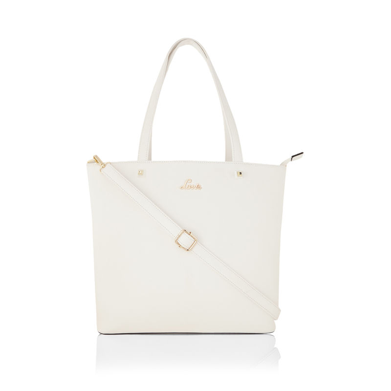 Buy Lavie Typhon Women's Medium Tote Handbag (White) Online