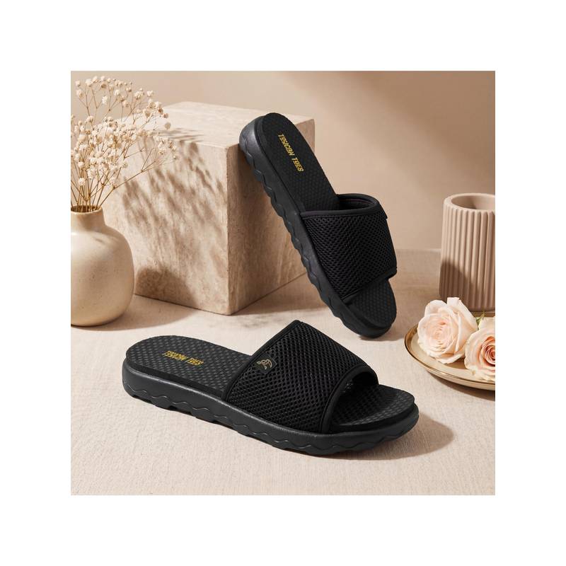 Toucantoes Cuppy Women’s Soft Cushion Slides - Black (UK 4)