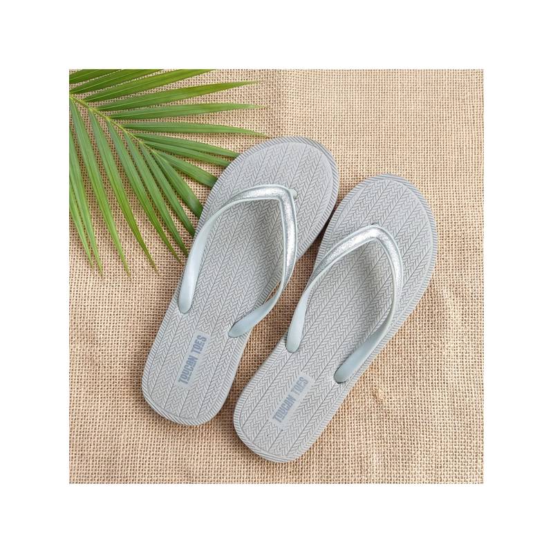 Toucantoes Shimmer Women’s Comfort Flip Flops - Grey (UK 4)