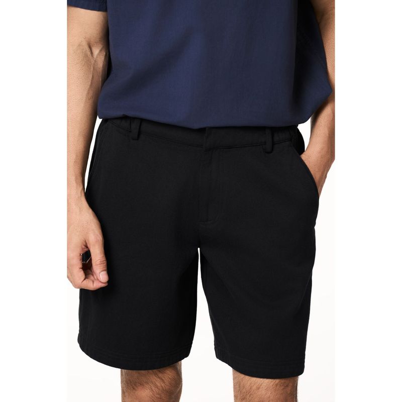 TERRA LUNA Men Black Solid Shorts (S)