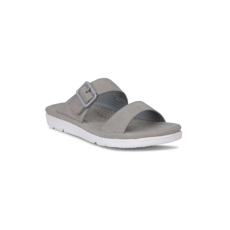 Bata Solid/Plain Grey Sandals (UK 6)