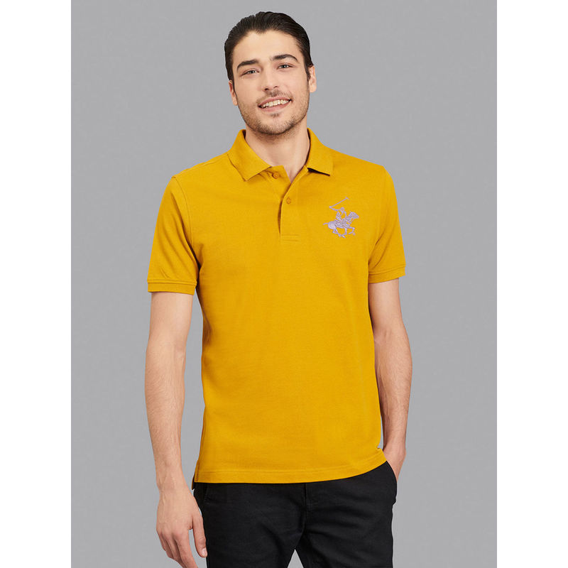 Beverly Hills Polo Club Core Plaited Collar and Cuff Polo T-shirts (M)