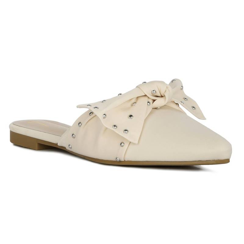 London Rag Embellished Beige Mules (EURO 39)