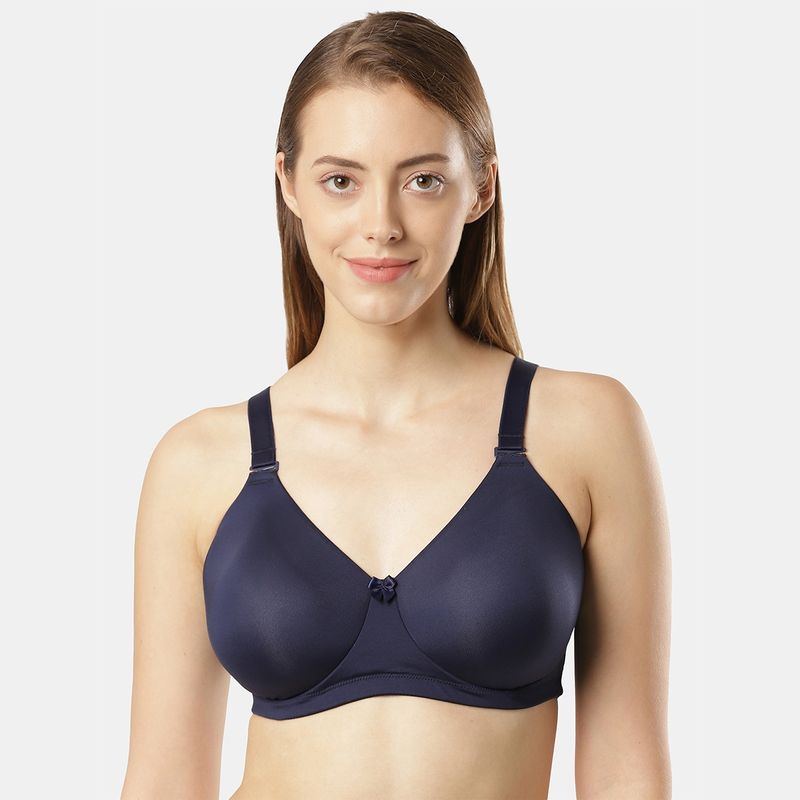 Buy Jockey 1829 Women Wirefree Padded Microfiber Full Coverage Bra With  Cushioned Strap-Navy online