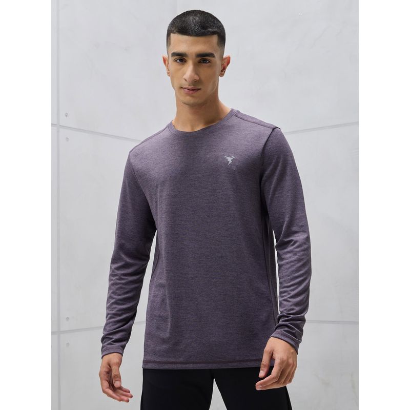 Technosport Men Melange Slim Fit Round Neck Sports T-Shirt With Double Cool (XL)