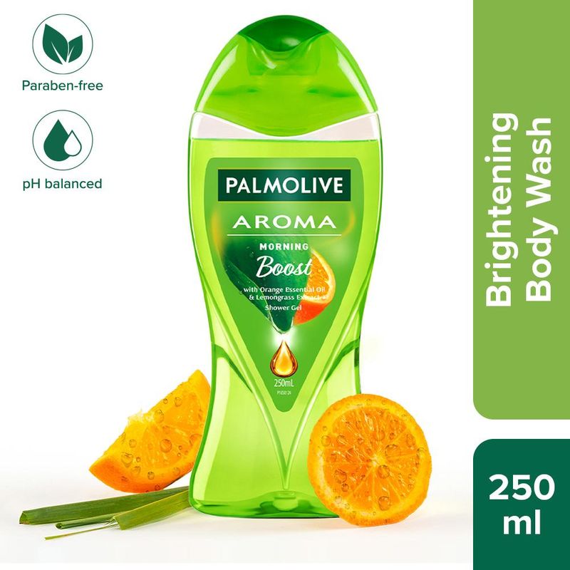 Palmolive Orange Essential Oil & Lemongrass Aroma Morning Boost (Tonic), Brightening Body Wash
