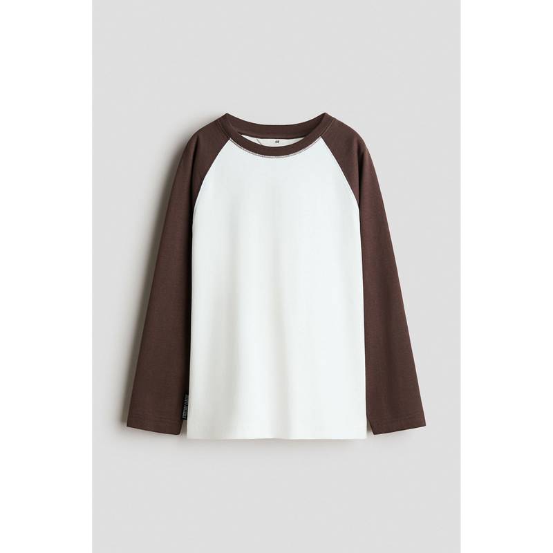 H&M Boys Brown Long-sleeved raglan T-shirt (8-10 Years)