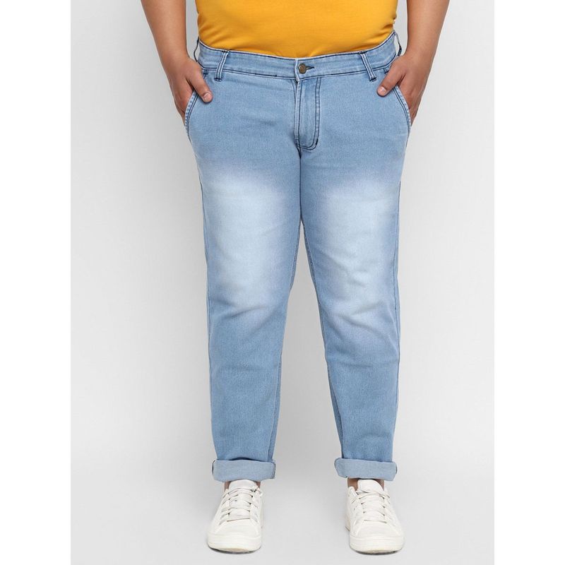 Urbano Plus Light Blue Regular Fit Denim Jeans Stretchable (42)