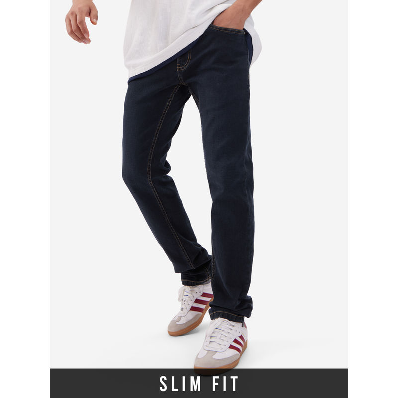 The Souled Store Mens Navy Blue Denim Jeans (36)