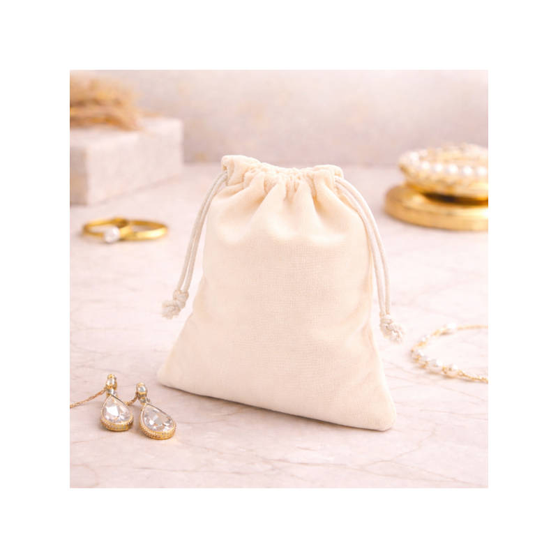 The Big Trove Cream Suede Jewellery & Multi-Purpose Organizer Pouch (L)