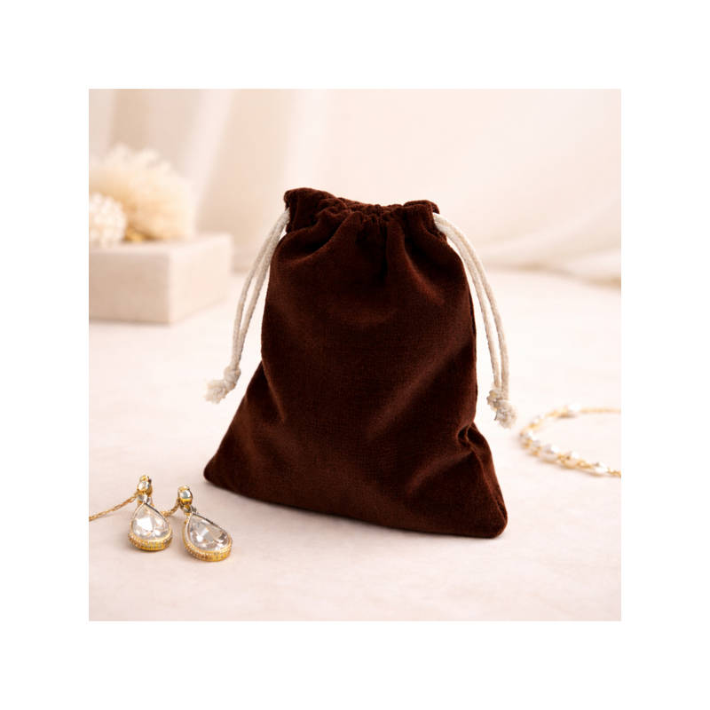 The Big Trove Brown Suede Jewellery & Multi-Purpose Organizer Pouch (M)