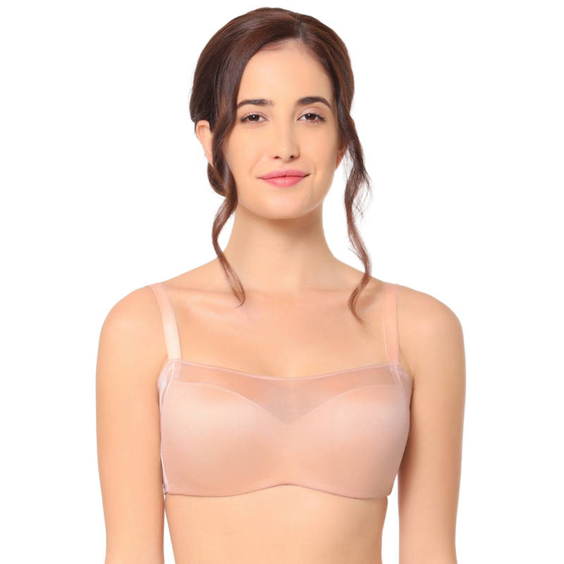 Wacoal Nylon Padded Underwired Solid/Plain Bra -IB5246 - Nude (34B)
