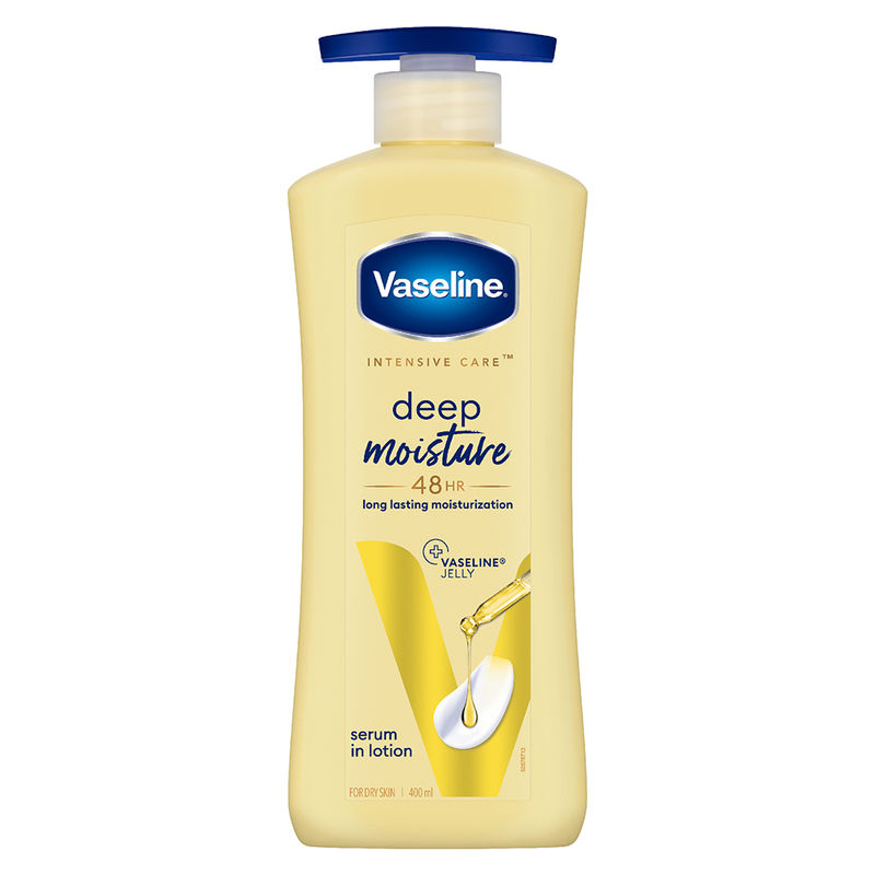 Vaseline Intensive Care Deep Moisture Nourishing Body Lotion with Glycerin for Dry Rough Skin