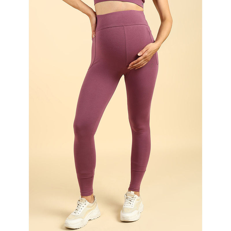 Zelena Women Ultra Stretch Maternity Leggings for Regular Height (M)