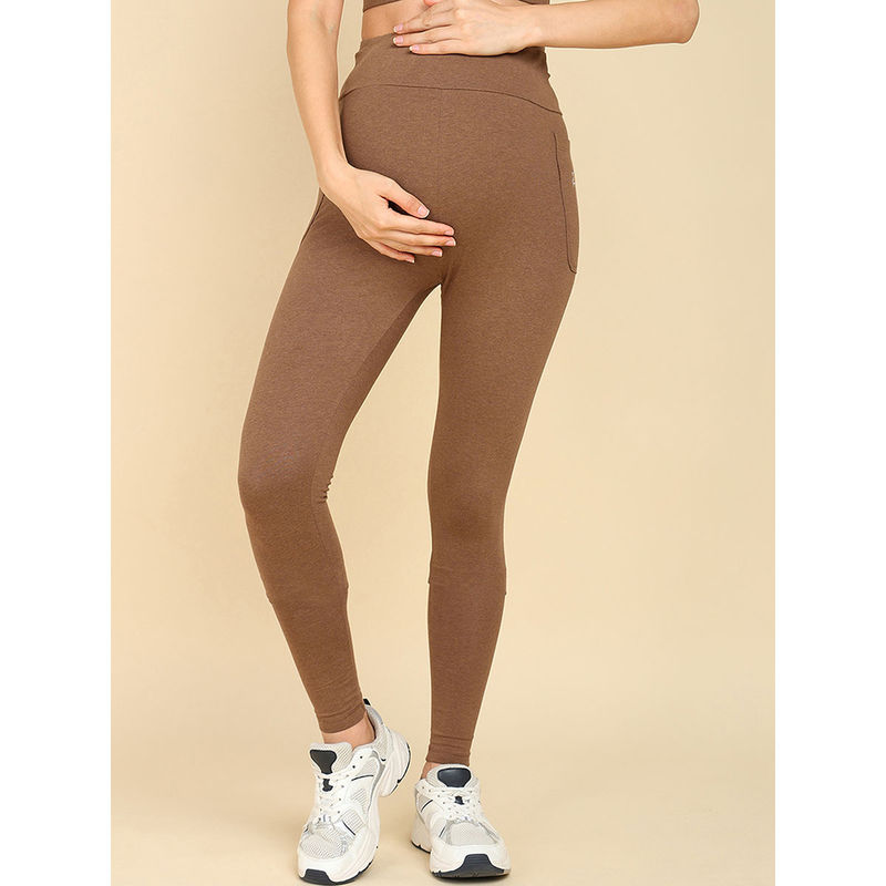 Zelena Women Ultra Stretch Maternity Leggings for Regular Height (M)