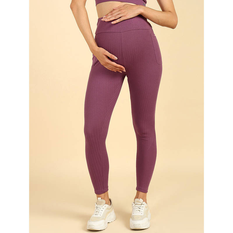 Zelena Women Ultra Stretch Maternity Leggings for Regular Height (M)