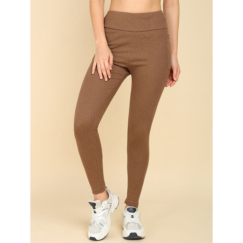 Zelena Women Ultra Stretch Maternity Leggings for Regular Height (M)