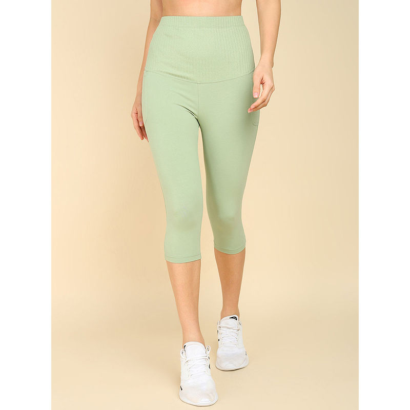 Zelena Ultra Stretch Pregnancy Postpartum Capri for Women (M)