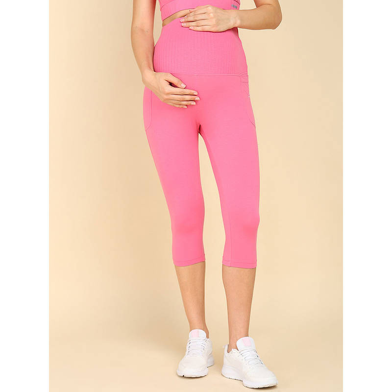Zelena Ultra Stretch Pregnancy Postpartum Capri for Women (M)