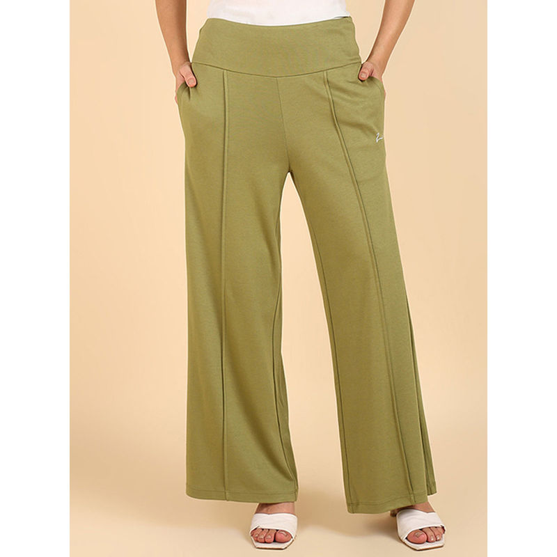 Zelena Women Maternity 100% Modal Palazzo Pants with Adjustable Band & Pockets (XL)