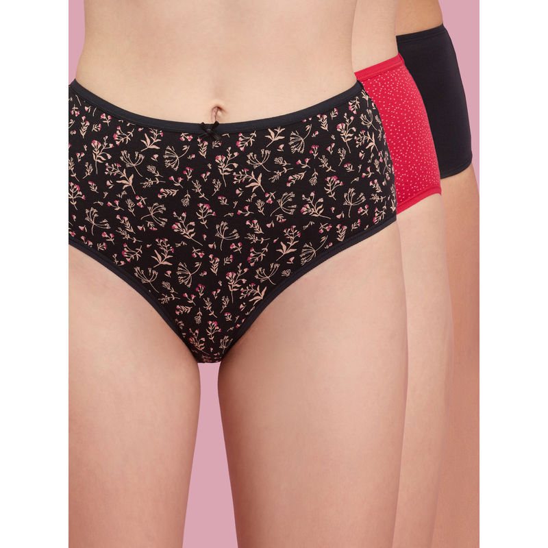 Nykd by Nykaa NYP036-Multicolor-Outer Elastic-Full Brief-Pack Of 3-S