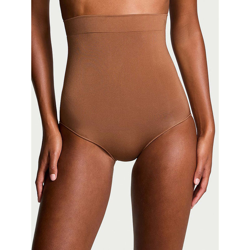 Victoria's Secret Brown Seamless Shaping High-Waist Brief Panty (XS)