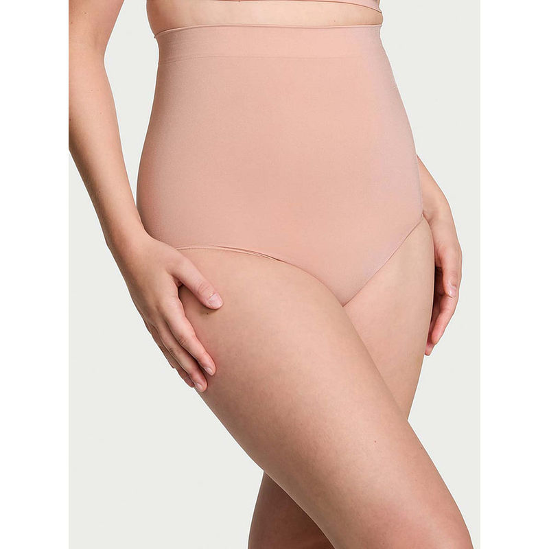 Victoria's Secret Beige Seamless Shaping High-Waist Brief Panty (XS)