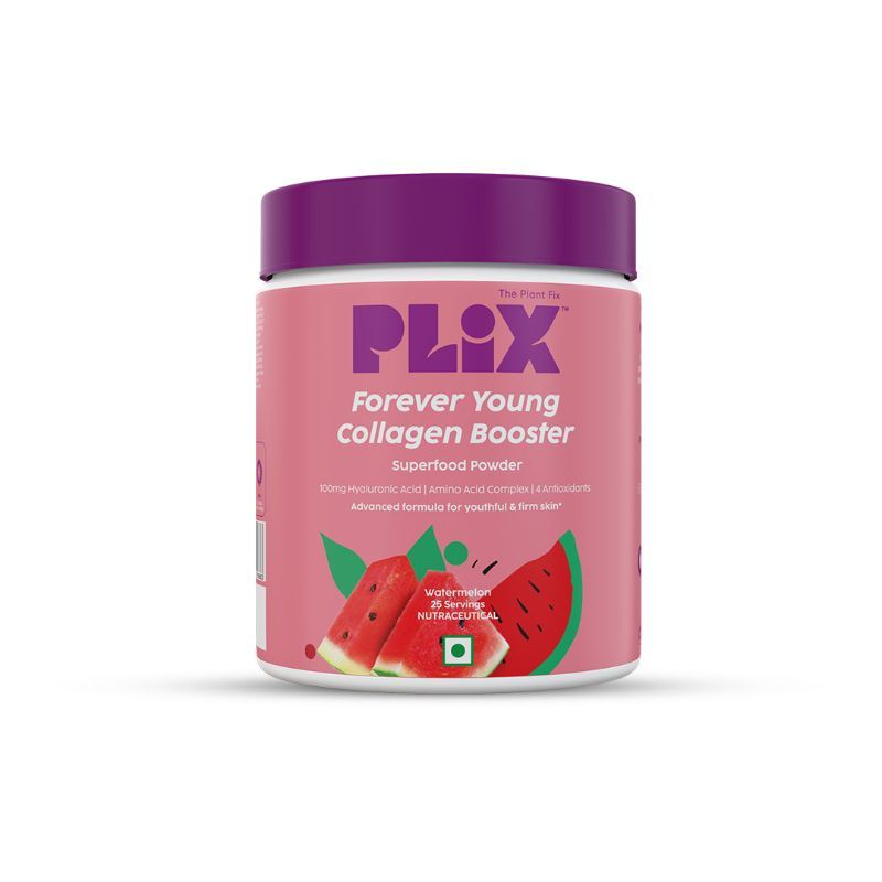 Plix Plant-Based Collagen Builder, Advanced Anti-Ageing Formula - Watermelon (Pack of 1)