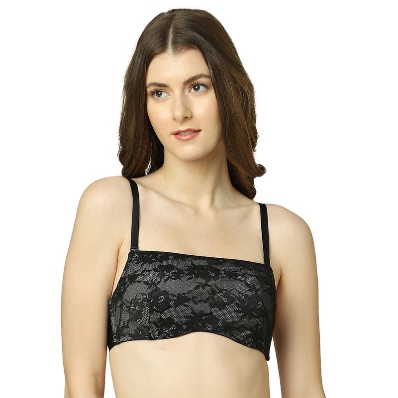 Triumph Padded Wired New Lace Bandeau Tube Bra - Black (32C)