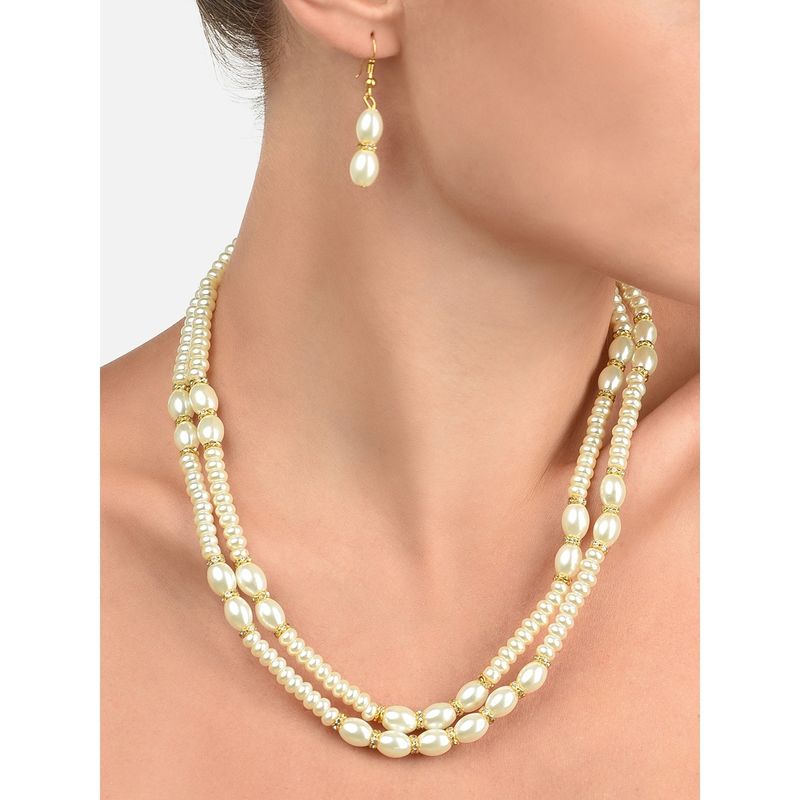 Buy Double Strand Pearl Necklace Graduated Pearl Necklace Pearl Bridal  Necklace Vintage Style Wedding Jewelry Classic Pearl Necklace Online in  India - Etsy