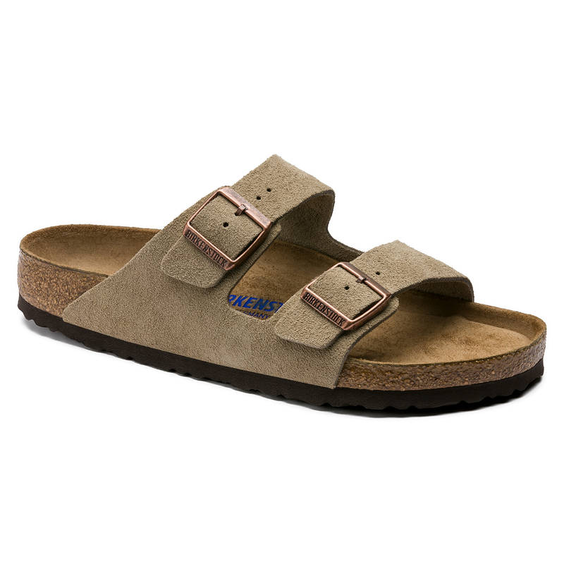Birkenstock Arizona Suede Leather Beige Narrow Width Unisex Sandals - EURO 36