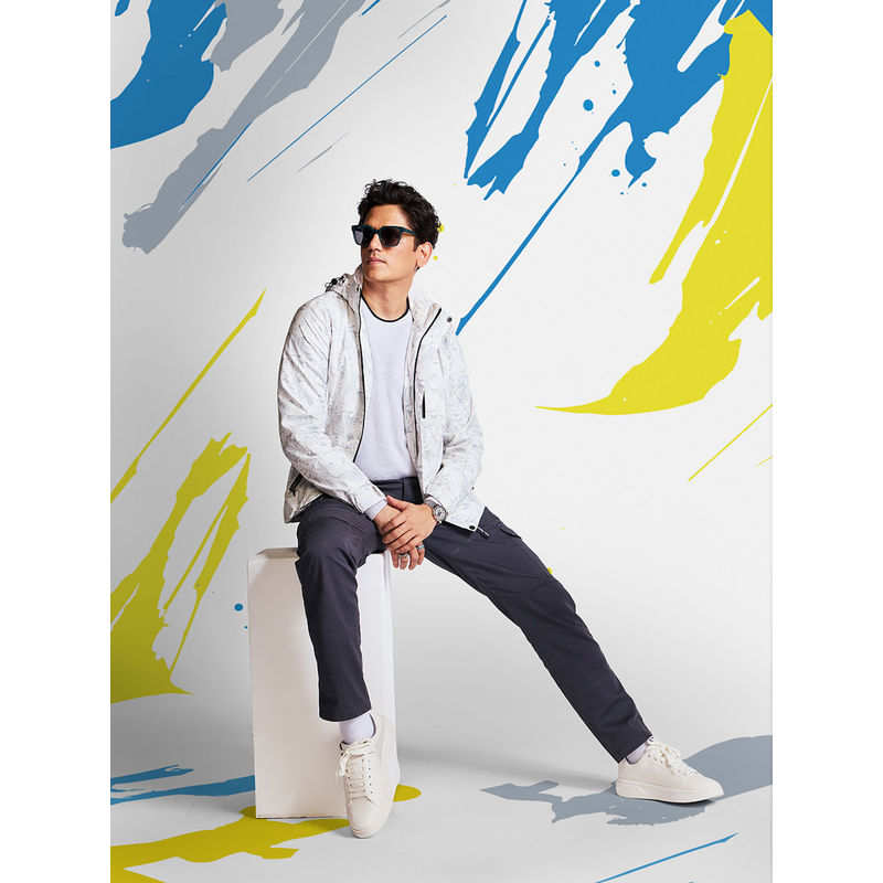 CRIMSOUNE CLUB Men White Printed Jacket (2XL)