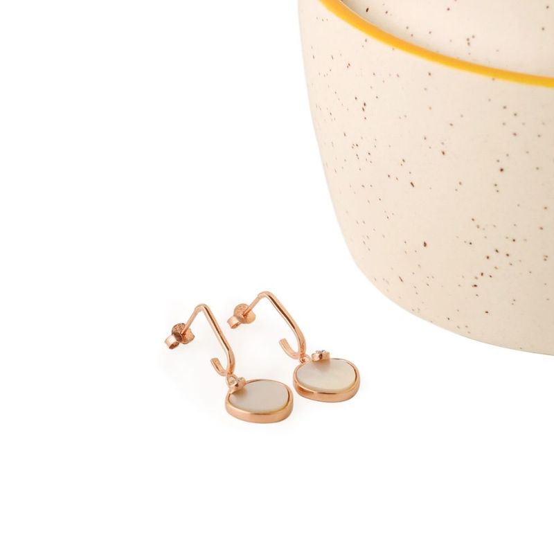 Chumbak Wabisabi Earrings Mother of Pearls & Diamonds Buy Chumbak