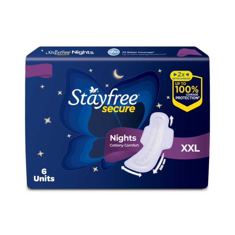 Buy Stayfree Secure Nights Cottony Soft Comfort Pads XXL Online