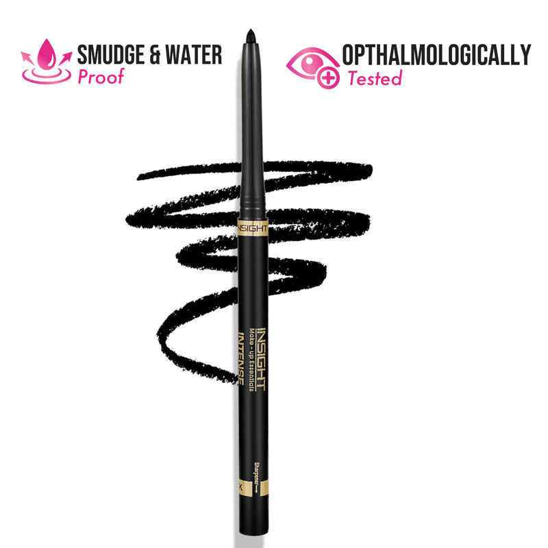 Insight Cosmetics 4x Intense Kohl Kajal, Water & Smudgeproof, Long Wear Kajal - Black