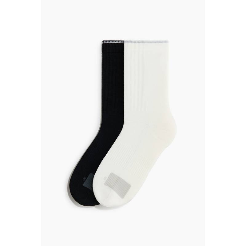 H&M Men Multi-Color 2-Pack Warming Merino Wool-Blend Running Socks (9-10.5)