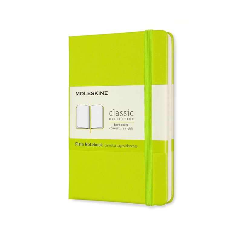 MOLESKINE Classic Pocket Size Hard Cover Notebook (Plain) Lemon Green
