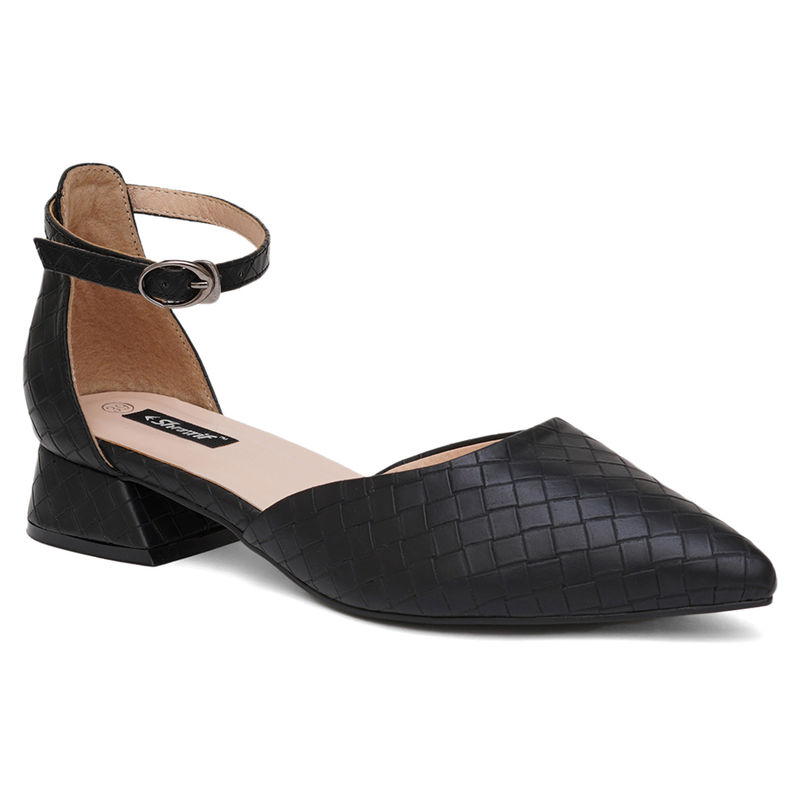 Sherrif Shoes Womens Black Color Heeled Sandals (EURO 35)