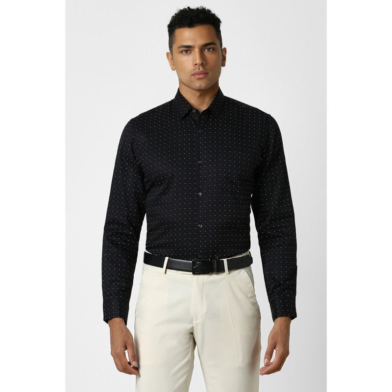 Peter England Men Black Slim Fit Formal Shirt (39)