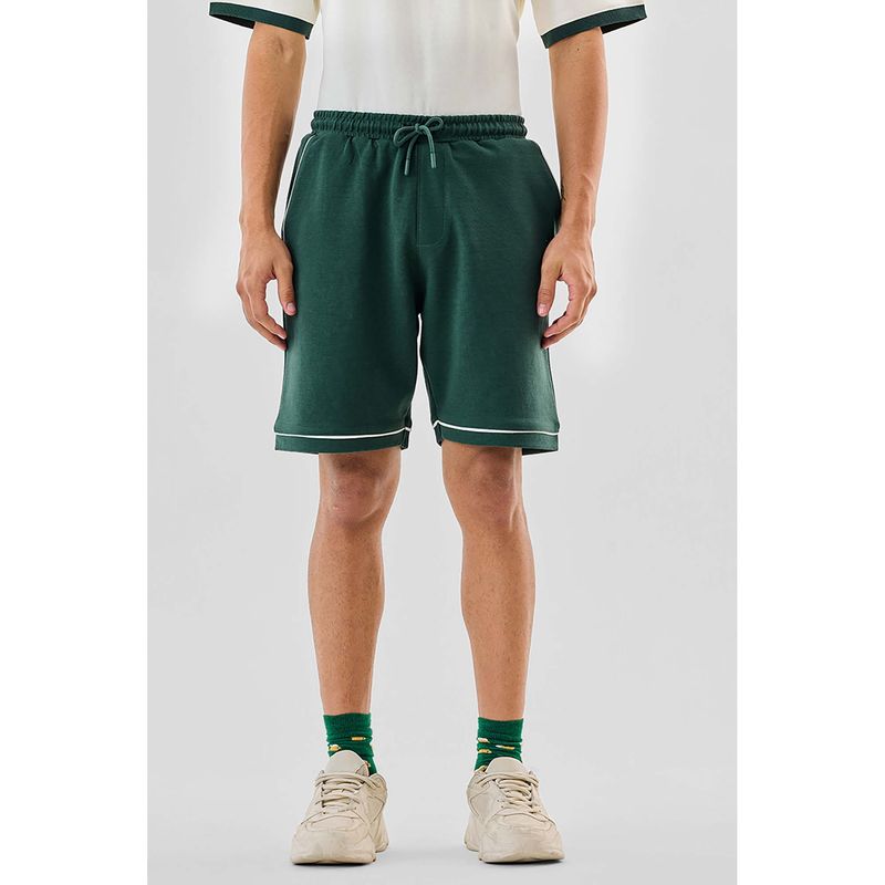 Snitch Green Solid Regular Casual Shorts For Men (28)
