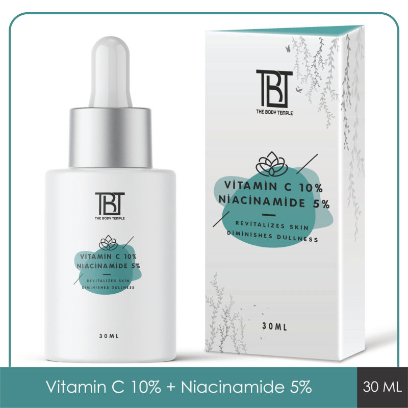 The Body Temple Vitamin C 10% + Niacinamide 5% Face Serum