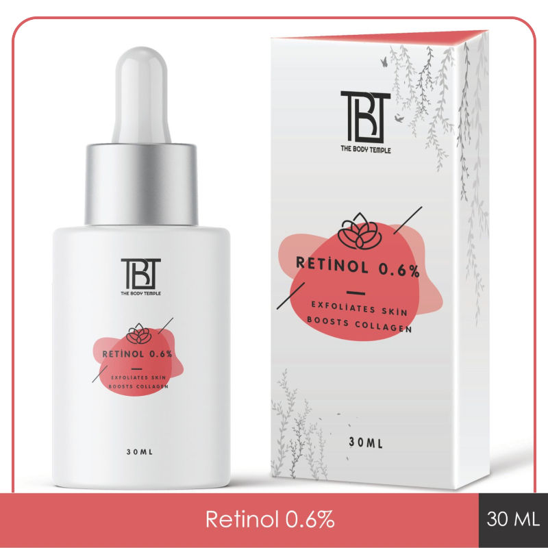 The Body Temple Retinol 0.6% Anti Ageing Night Face Serum