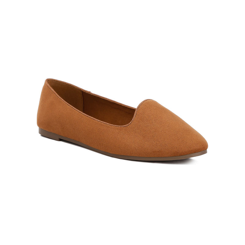 London Rag Women Casual Flat Ballerinas Tan (UK 3)